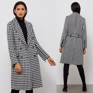 BCBGMaxazaria Double-Breasted Houndstooth WoolCoat